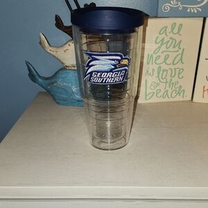 Tervis Blue and Clear Tumbler with Georgia Southern Logo